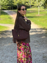 The Mia Genuine Suede Tote bag