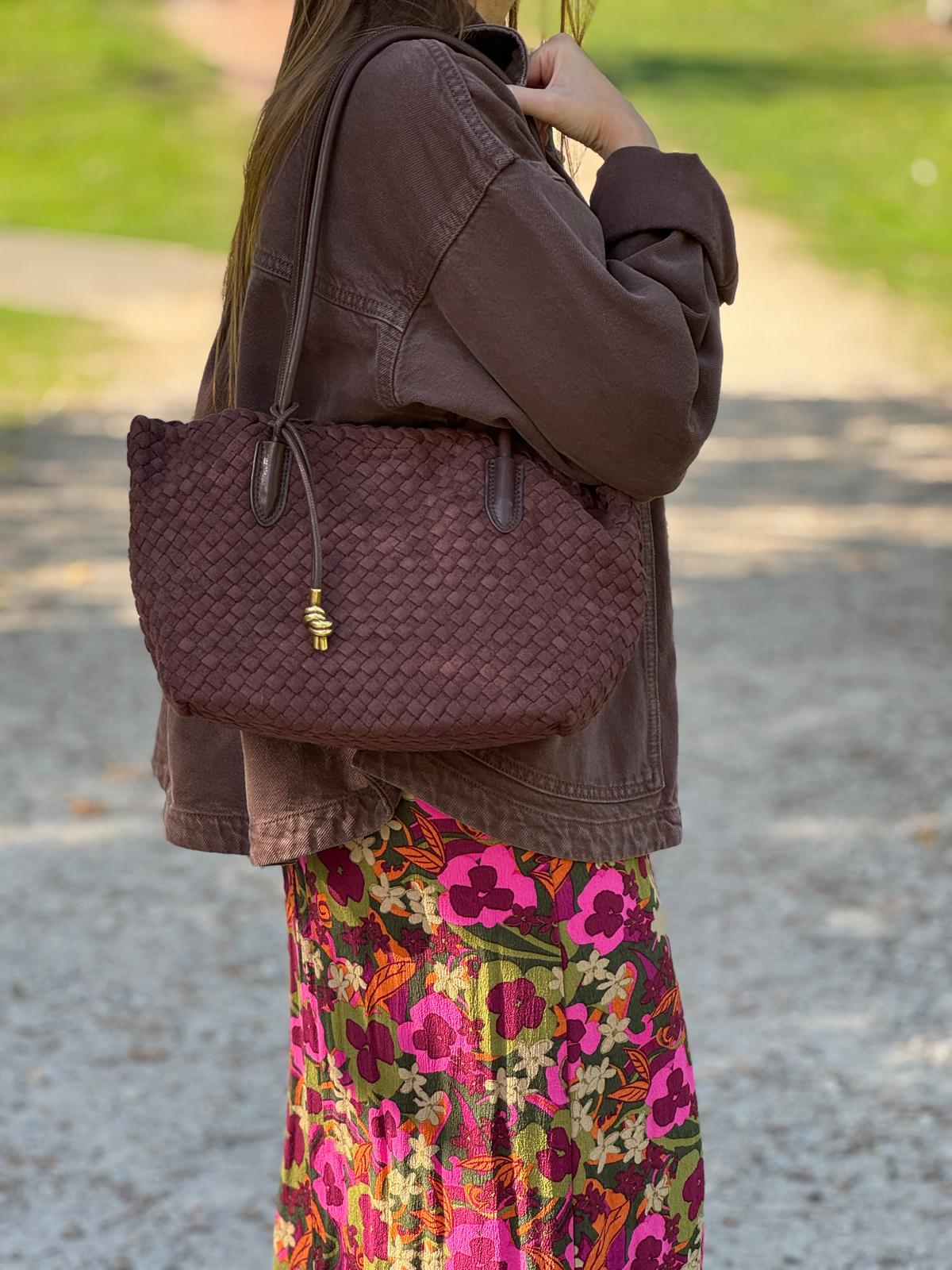 The Mia Genuine Suede Tote bag
