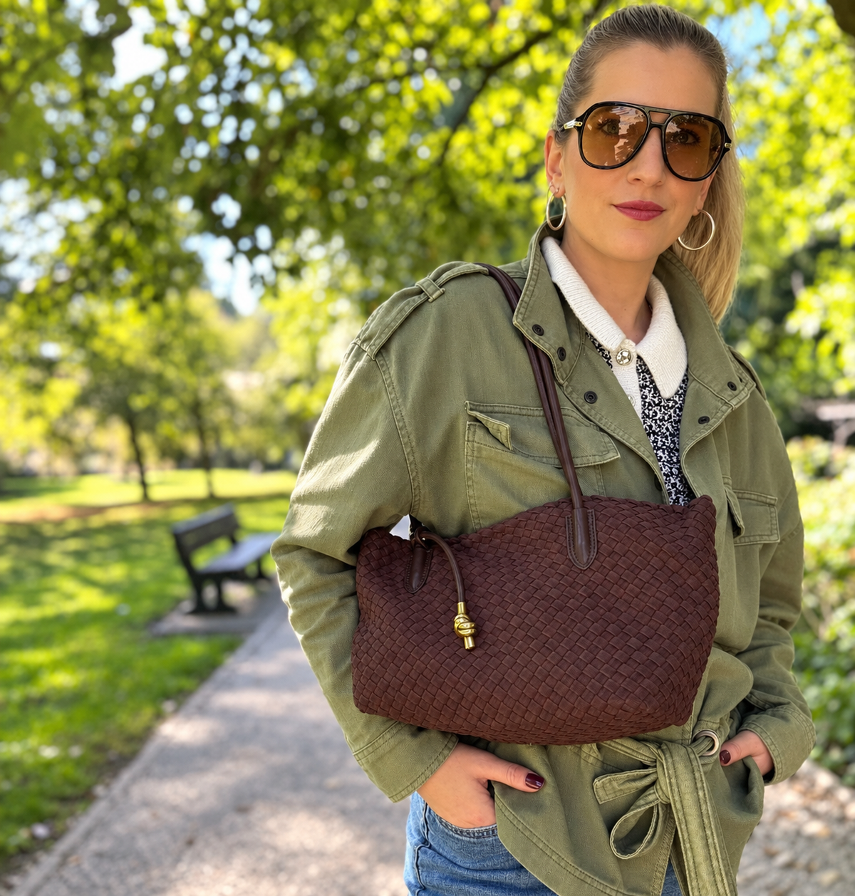 The Mia Genuine Suede Tote bag