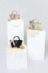 The Lilibet Top-Grain Leather Handbag with Silk Scarf