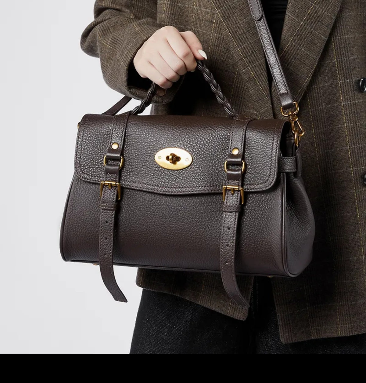 The Rosie Top-Grain Leather Handbag - Crossbody Shoulder Bag