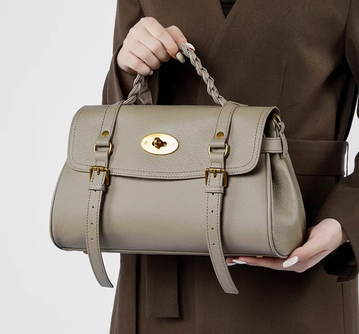 The Rosie Top-Grain Leather Handbag - Crossbody Shoulder Bag